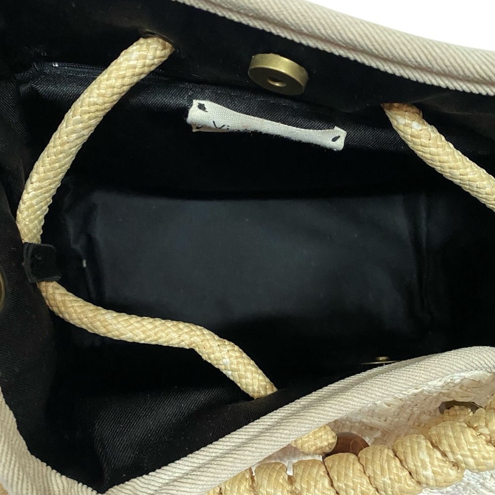 Viamailbag Cayon Fringe Tot Handle Bucket Bag-Made In Italy View 6